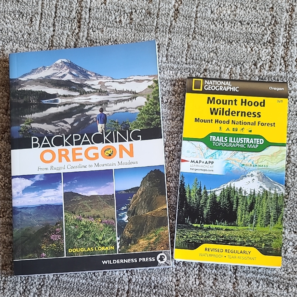 Backpacking Oregon Book and Mount Hood Wilderness Map